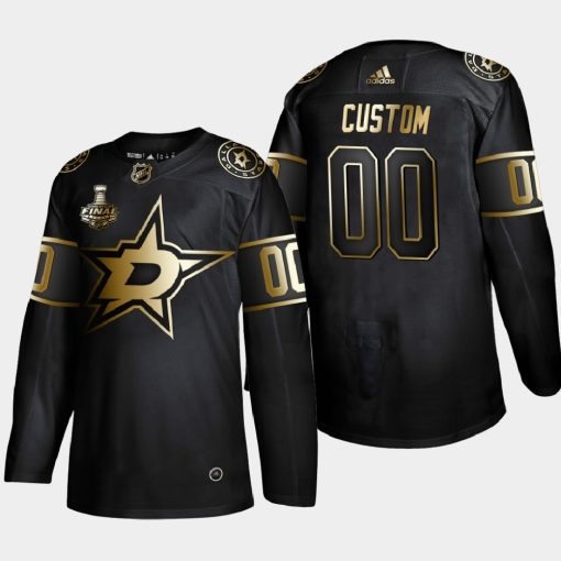 Custom Dallas Stars 2020 Stanley Cup Final Gold Limited Black Jersey