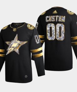 Custom Dallas Stars 2022 Stanley Cup Playoffs Black Diamond Edition Jersey