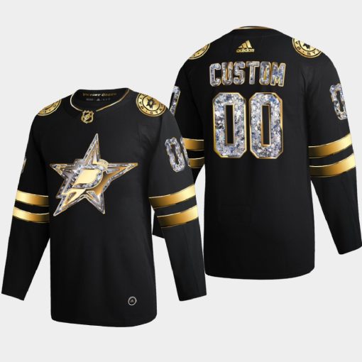 Custom Dallas Stars 2022 Stanley Cup Playoffs Black Diamond Edition Jersey