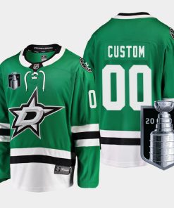 Custom Dallas Stars 2022 Stanley Cup Playoffs Green Home Jersey