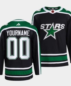 Custom Dallas Stars Active Player 2022 Black Reverse Retro 20 Stitched Jersey