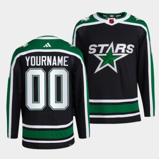 Custom Dallas Stars Active Player 2022 Black Reverse Retro 20 Stitched Jersey