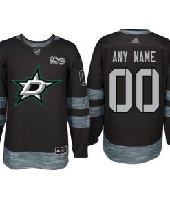 Custom Dallas Stars Black 1917 2017 100th Anniversary Jersey