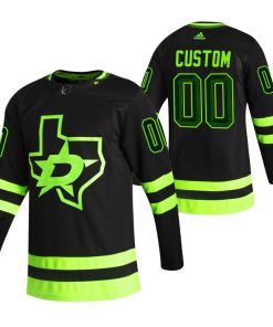 Custom Dallas Stars Black 2020 21 Alternate Player Jersey