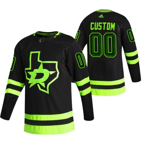 Custom Dallas Stars Black 2020 21 Alternate Player Jersey