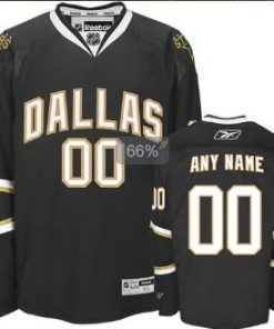 Custom Dallas Stars Black Jersey