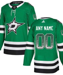 Custom Dallas Stars Green Drift Fashion Jersey