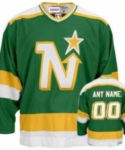 Custom Dallas Stars Green Throwback Jersey