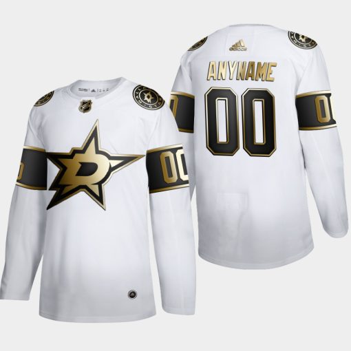 Custom Dallas Stars Golden Edition White Jersey