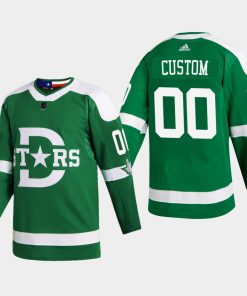 Custom Dallas Texans Green 2020 Winter Classic Retro Jersey