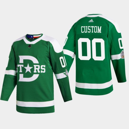 Custom Dallas Texans Green 2020 Winter Classic Retro Jersey