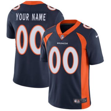 Custom Denver Broncos Navy Vapor Untouchable Player Limited Jersey