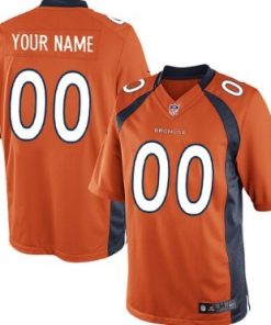 Custom Denver Broncos Orange Limited Jersey