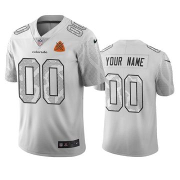 Custom Denver Broncos White Vapor Limited City Edition NFL Jersey