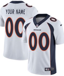 Custom Denver Broncos White Vapor Untouchable Player Limited Jersey