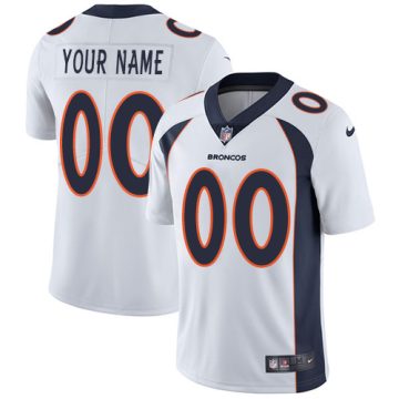 Custom Denver Broncos White Vapor Untouchable Player Limited Jersey
