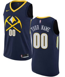Custom Denver Nuggets Swingman Navy Blue City Edition Jersey