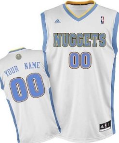 Custom Denver Nuggets White Jersey