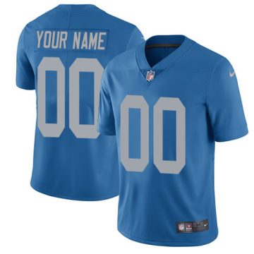 Custom Detroit Lions Alternate Blue Vapor Untouchable Limited NFL Jersey
