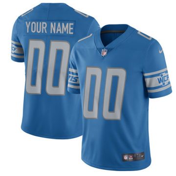 Custom Detroit Lions Blue Vapor Untouchable Player Limited Jersey