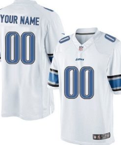 Custom Detroit Lions White Limited Jersey