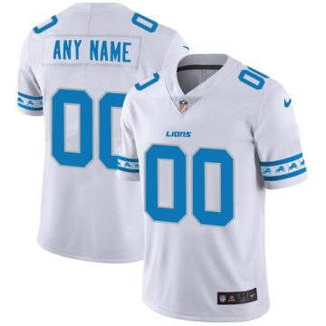 Custom Detroit Lions White Team Logo Vapor Limited NFL Jersey