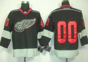 Custom Detroit Red Wings 2012 Black Ice Jersey