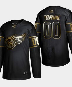 Custom Detroit Red Wings 2019 Golden Edition Player Black Jersey