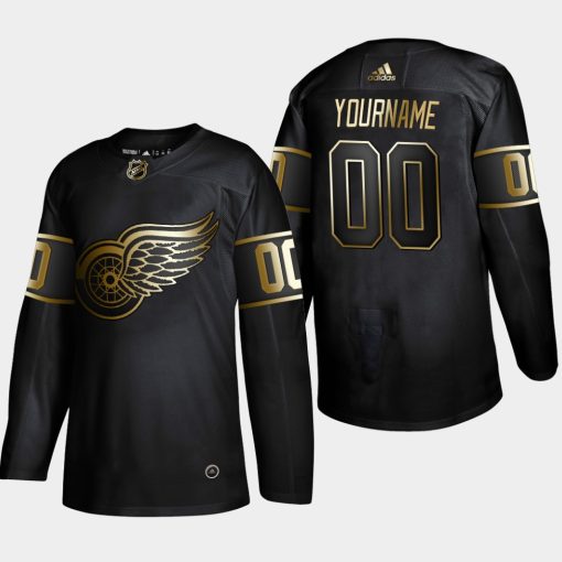 Custom Detroit Red Wings 2019 Golden Edition Player Black Jersey