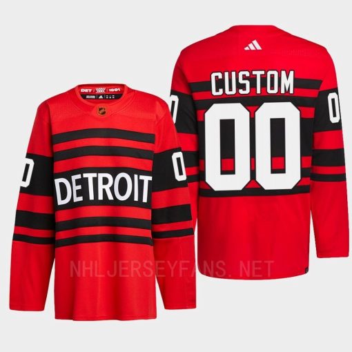 Custom Detroit Red Wings 2022 Reverse Retro 20 Red Pro Jersey