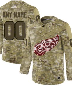 Custom Detroit Red Wings Camo Jersey