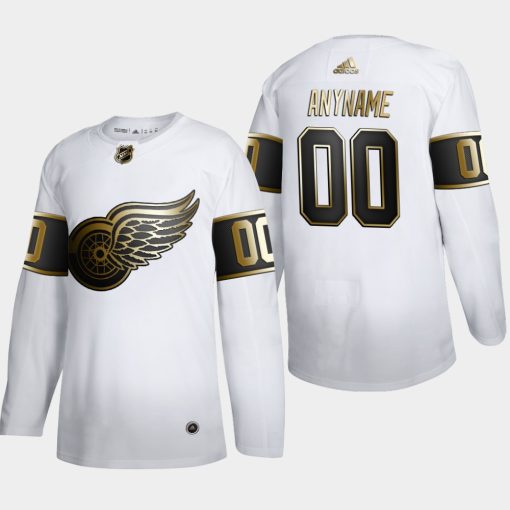 Custom Detroit Red Wings Golden Edition White Jersey