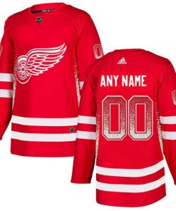 Custom Detroit Red Wings Red Drift Fashion Jersey