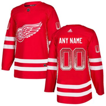 Custom Detroit Red Wings Red Drift Fashion Jersey