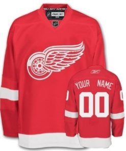 Custom Detroit Red Wings Red Jersey