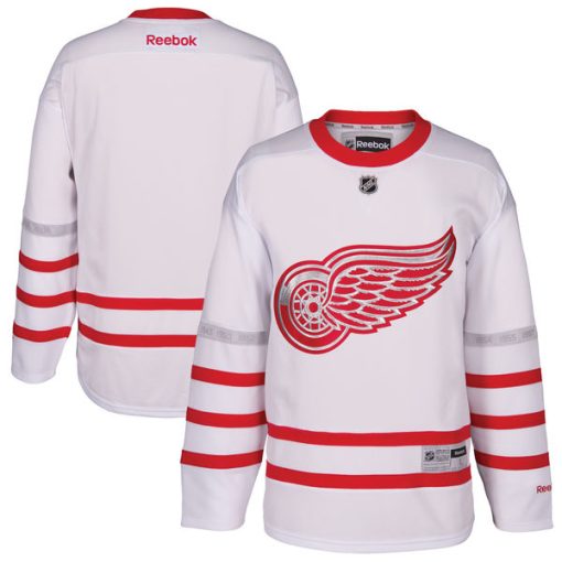 Custom Detroit Red Wings White 2017 Centennial Classic Stitched Hockey Jersey