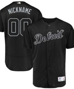 Custom Detroit Tigers 2019 Players' Weekend Flex Base Roster Black Jersey