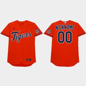 Custom Detroit Tigers 2021 Players' Weekend Nickname Jersey Orange