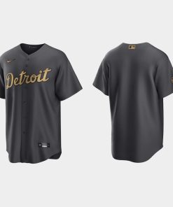 Custom Detroit Tigers 2022 All-star Game Cool Base Jersey Charcoal