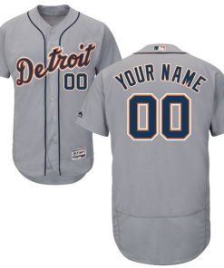 Custom Detroit Tigers Grey Flexbase Collection Jersey