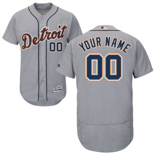 Custom Detroit Tigers Grey Flexbase Collection Jersey