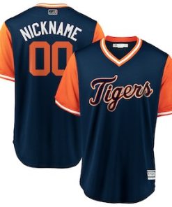 Custom Detroit Tigers Navy 2018 Players' Weekend Cool Base Jersey