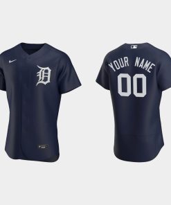 Custom Detroit Tigers Navy Flex Base 2020 Alternate Jersey