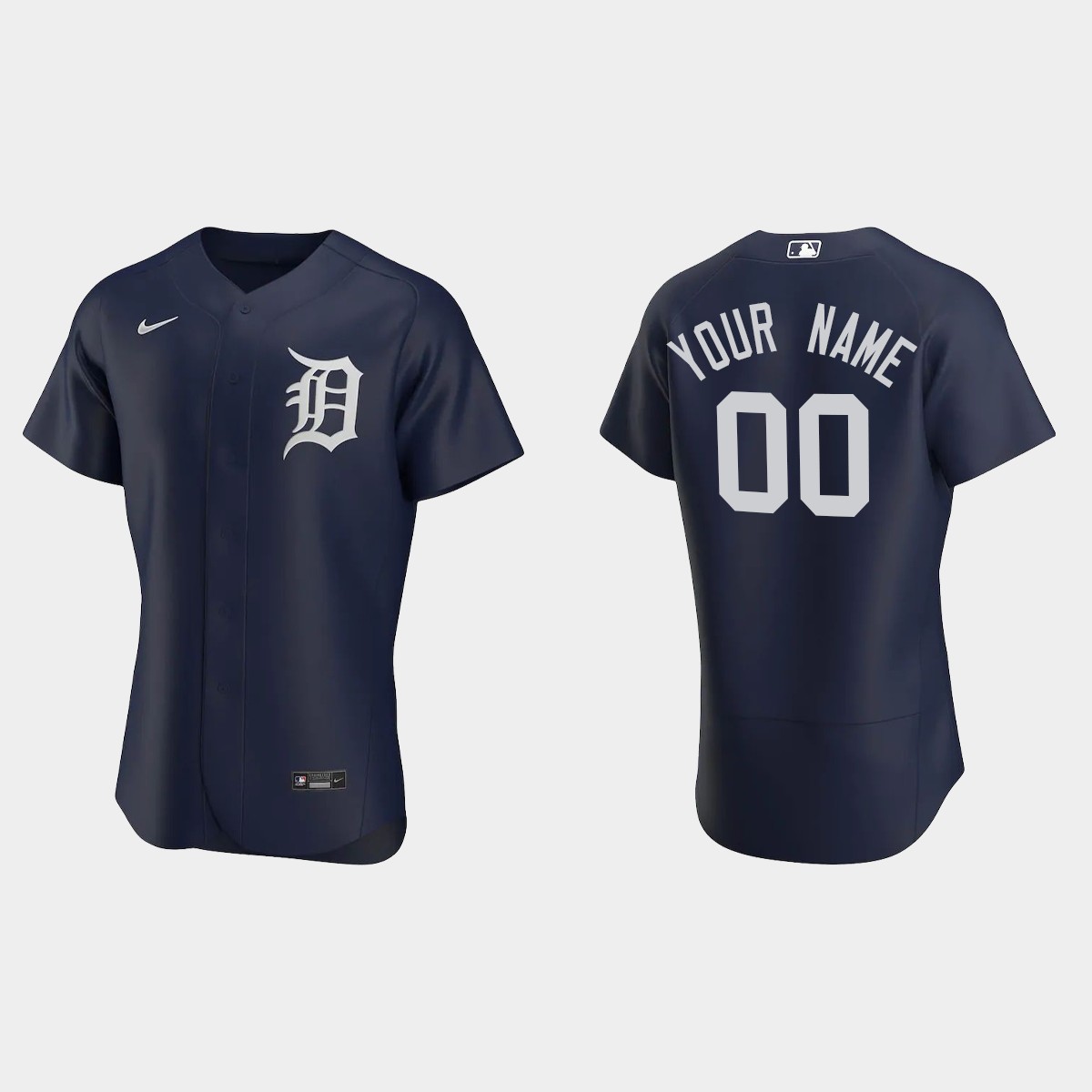 Custom Detroit Tigers Navy Flex Base 2020 Alternate Jersey - Heretro.com