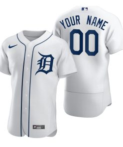 Custom Detroit Tigers White 2020 Flex Base Jersey