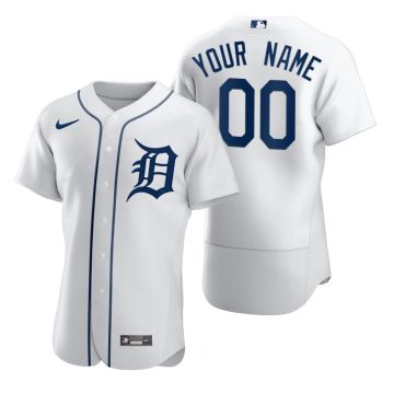 Custom Detroit Tigers White 2020 Flex Base Jersey