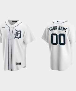 Custom Detroit Tigers White Cool Base Home Jersey