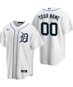 Custom Detroit Tigers White Cool Base Home Jersey