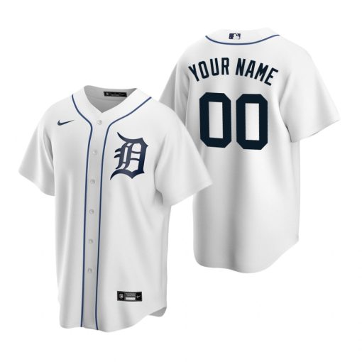 Custom Detroit Tigers White Cool Base Home Jersey