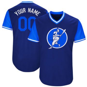 Custom Dodgers Blue Throwback New Design Jersey